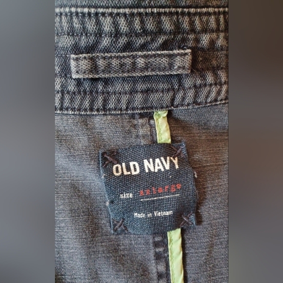 An Old Navy Women's Double-Breasted Denim Trench Coat Peacoat - Picture 12 of 14